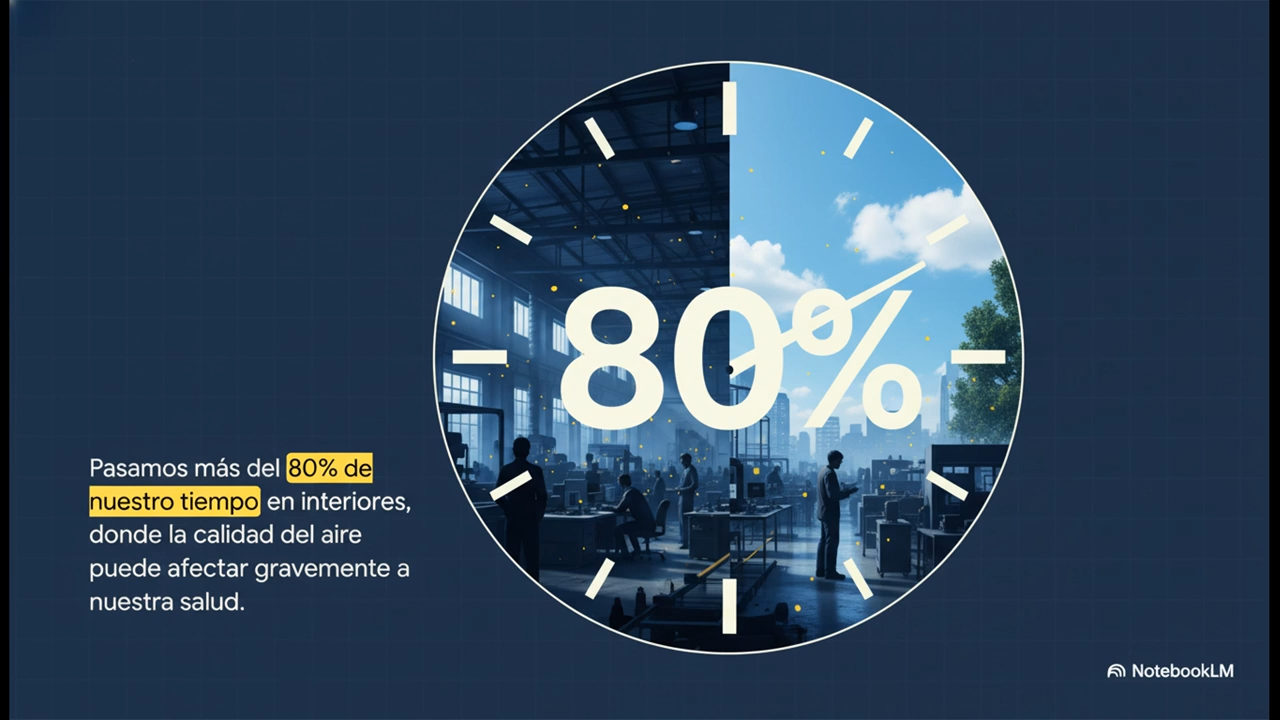 pasamos el 80% de nuestro tiempo en espacios cerrados con ambientes contaminantes